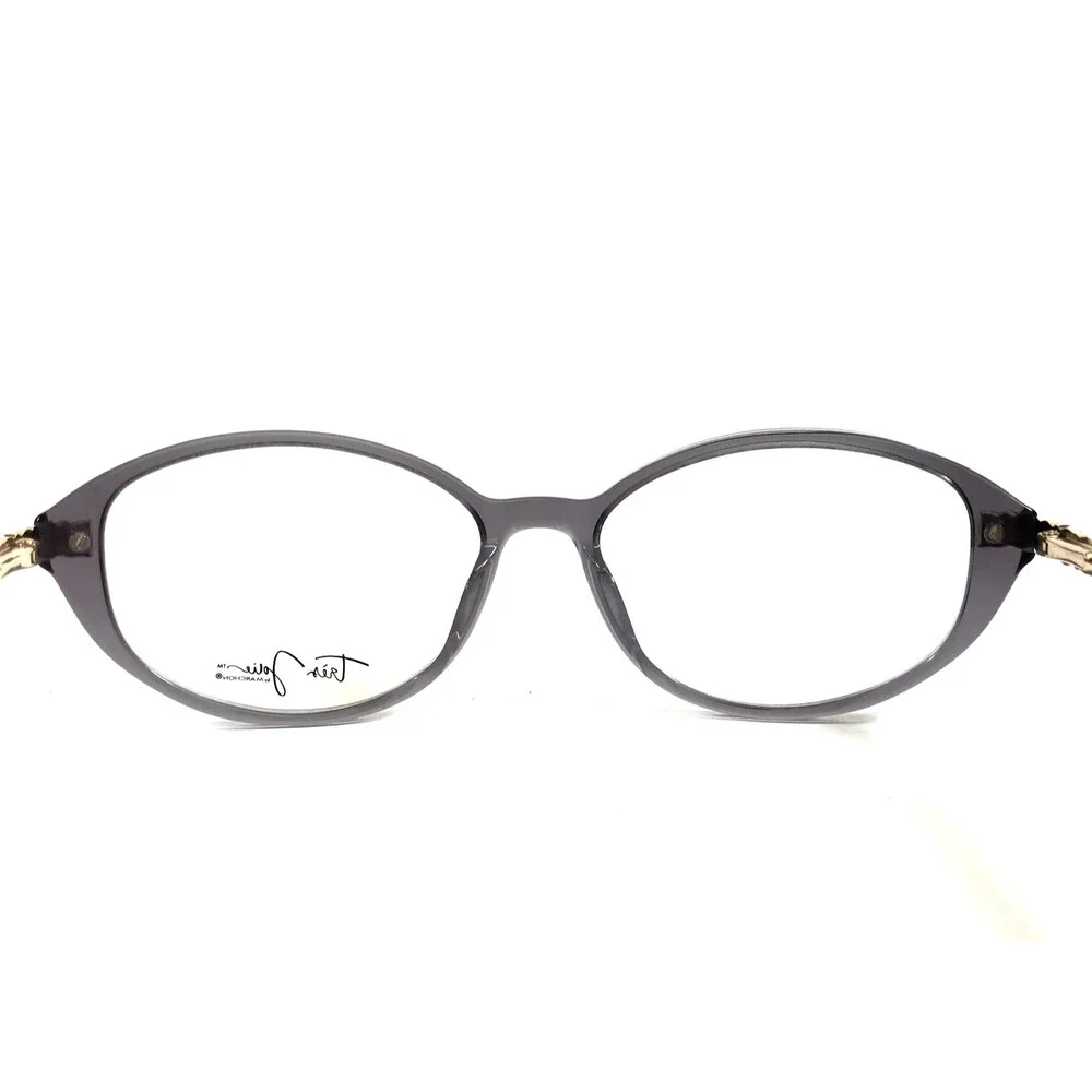 Tres Jolie Eyeglasses Frames 197 020 Transparent Gray Gold Crystals 54-16-140